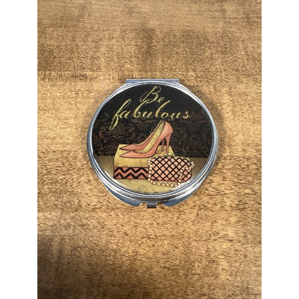 Be Fabulous Vintage Retro Compact Mirror Make Up Pocket Cosmetic
